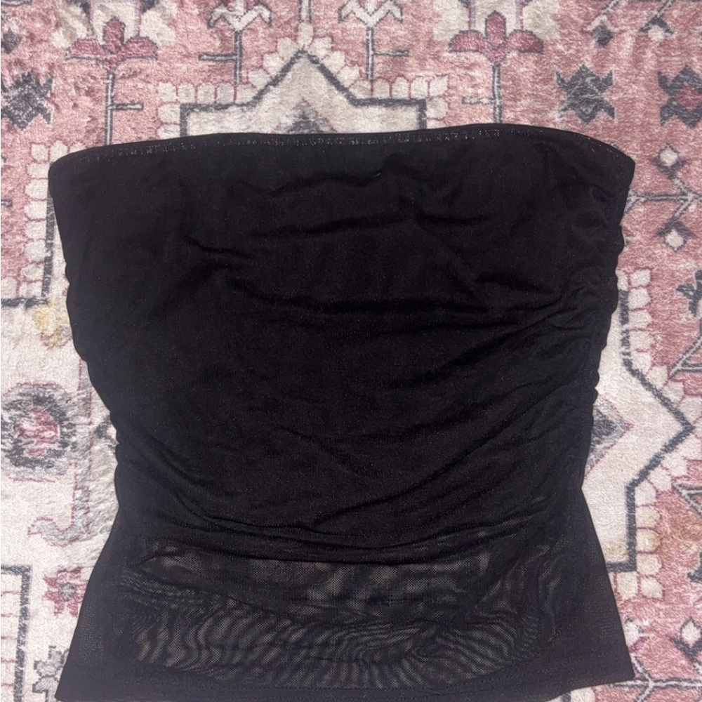 Black Strapless Top